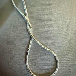Elegant .925 Sterling Silver 20” Chain Necklace 1 mm